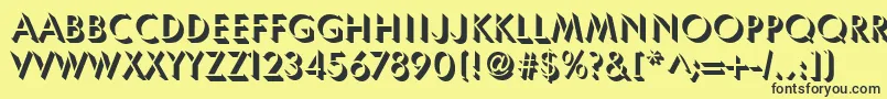 UsambaraRegular-fontti – mustat fontit keltaisella taustalla