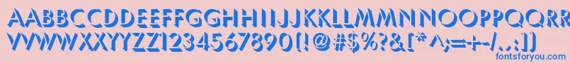 UsambaraRegular Font – Blue Fonts on Pink Background
