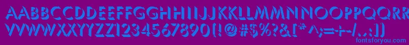 UsambaraRegular-Schriftart – Blaue Schriften auf violettem Hintergrund
