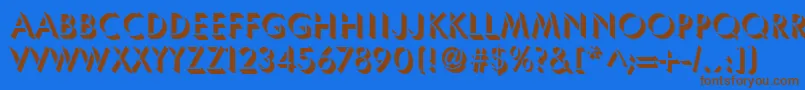 Шрифт UsambaraRegular – коричневые шрифты на синем фоне