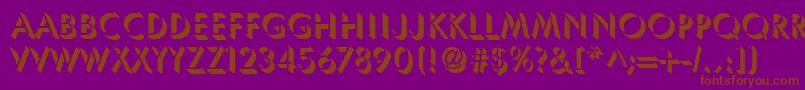 Шрифт UsambaraRegular – коричневые шрифты на фиолетовом фоне