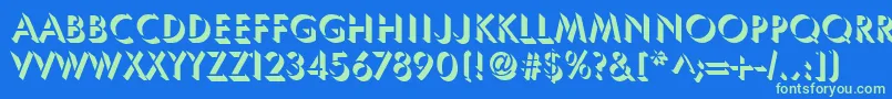 UsambaraRegular Font – Green Fonts on Blue Background