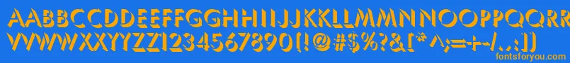 UsambaraRegular Font – Orange Fonts on Blue Background
