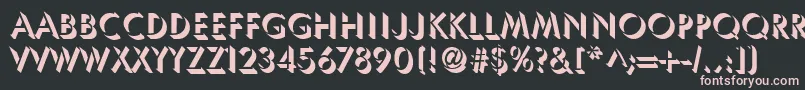 UsambaraRegular-fontti – vaaleanpunaiset fontit mustalla taustalla