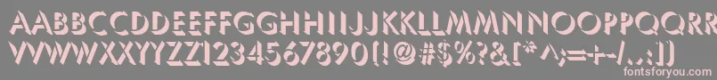 Шрифт UsambaraRegular – розовые шрифты на сером фоне