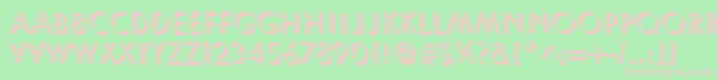 フォントUsambaraRegular – 緑の背景にピンクのフォント