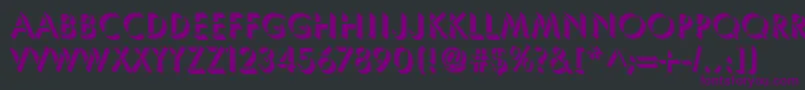 Шрифт UsambaraRegular – фиолетовые шрифты на чёрном фоне