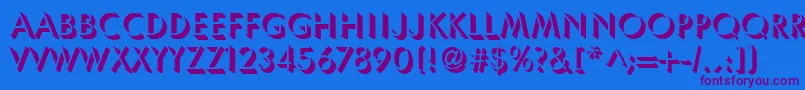 UsambaraRegular Font – Purple Fonts on Blue Background