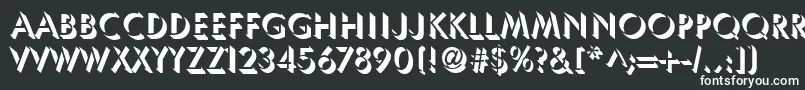 Шрифт UsambaraRegular – белые шрифты на чёрном фоне
