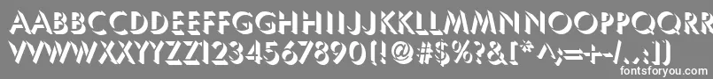フォントUsambaraRegular – 灰色の背景に白い文字