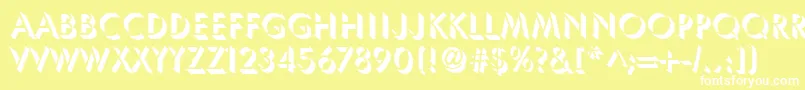 Шрифт UsambaraRegular – белые шрифты на жёлтом фоне