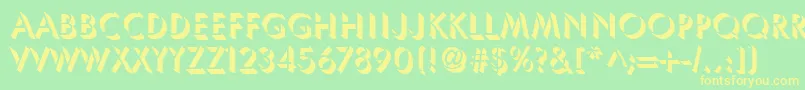 UsambaraRegular Font – Yellow Fonts on Green Background