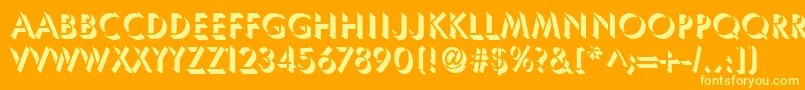 Шрифт UsambaraRegular – жёлтые шрифты на оранжевом фоне