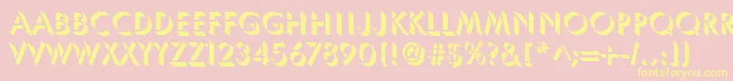 UsambaraRegular-Schriftart – Gelbe Schriften auf rosa Hintergrund