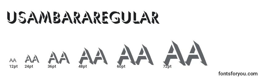 UsambaraRegular Font Sizes