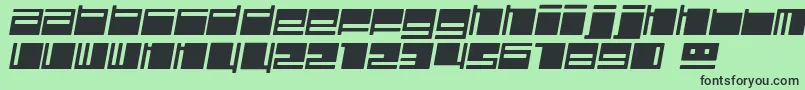 フォントPolydisi – 緑の背景に黒い文字