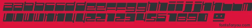 フォントPolydisi – 赤い背景に黒い文字