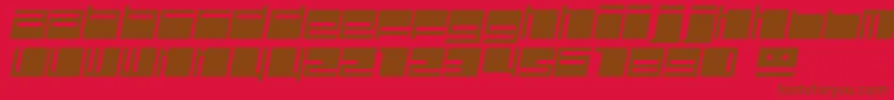 Polydisi Font – Brown Fonts on Red Background