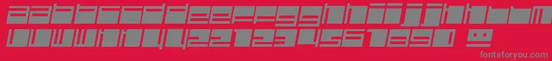 Polydisi Font – Gray Fonts on Red Background