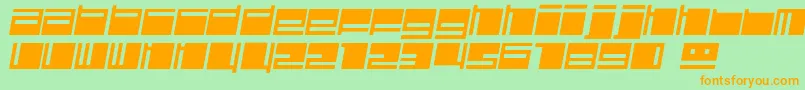 Polydisi Font – Orange Fonts on Green Background
