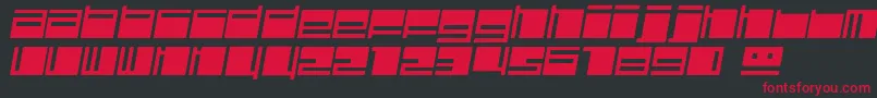 Polydisi Font – Red Fonts on Black Background