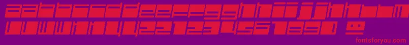 Шрифт Polydisi – красные шрифты на фиолетовом фоне