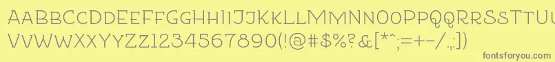 Etharnigsc Font – Gray Fonts on Yellow Background