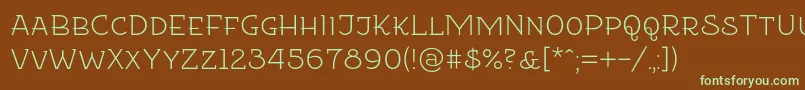 Шрифт Etharnigsc – зелёные шрифты на коричневом фоне