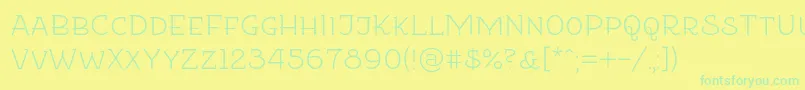 Etharnigsc Font – Green Fonts on Yellow Background