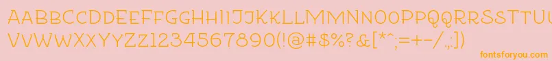 Etharnigsc Font – Orange Fonts on Pink Background