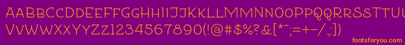 Etharnigsc Font – Orange Fonts on Purple Background