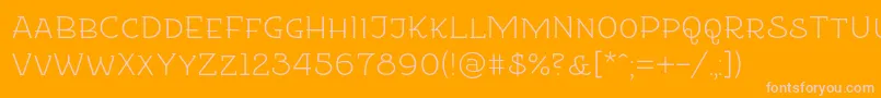Etharnigsc Font – Pink Fonts on Orange Background