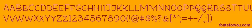 Etharnigsc Font – Purple Fonts on Orange Background