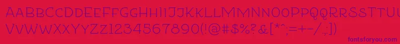 Etharnigsc Font – Purple Fonts on Red Background
