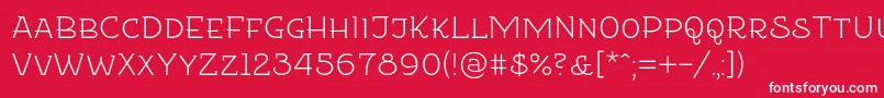 Etharnigsc Font – White Fonts on Red Background