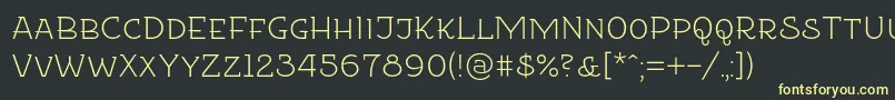 Шрифт Etharnigsc – жёлтые шрифты на чёрном фоне