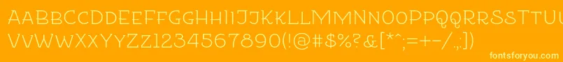 Etharnigsc Font – Yellow Fonts on Orange Background