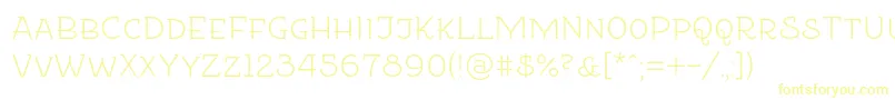 Etharnigsc Font – Yellow Fonts on White Background