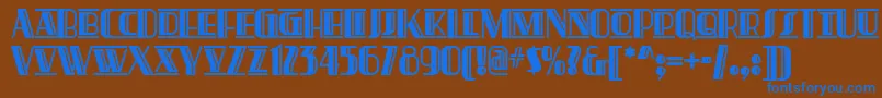 PretAPorterDeco Font – Blue Fonts on Brown Background