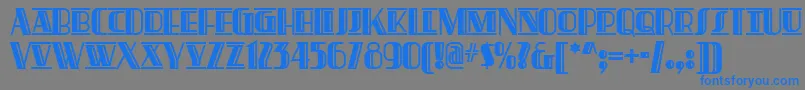 PretAPorterDeco Font – Blue Fonts on Gray Background