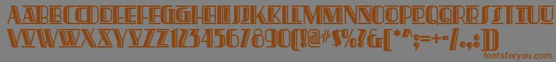 PretAPorterDeco Font – Brown Fonts on Gray Background