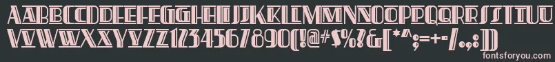 PretAPorterDeco Font – Pink Fonts on Black Background