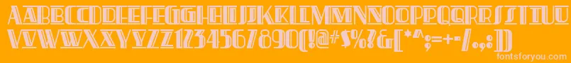 PretAPorterDeco Font – Pink Fonts on Orange Background