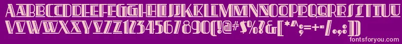 PretAPorterDeco Font – Pink Fonts on Purple Background