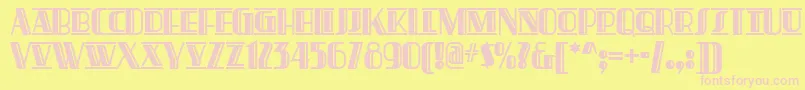 PretAPorterDeco Font – Pink Fonts on Yellow Background