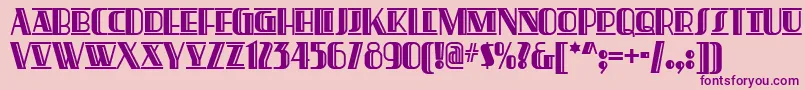 PretAPorterDeco Font – Purple Fonts on Pink Background