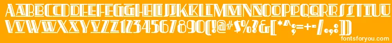 PretAPorterDeco Font – White Fonts on Orange Background