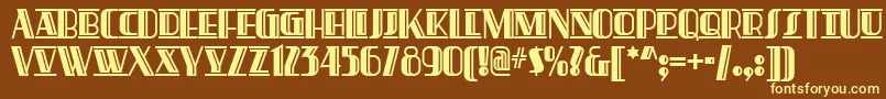 Шрифт PretAPorterDeco – жёлтые шрифты на коричневом фоне