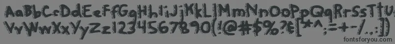 Rapanuiletters Font – Black Fonts on Gray Background