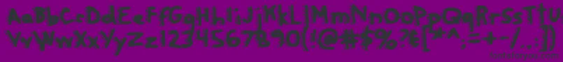 Rapanuiletters Font – Black Fonts on Purple Background